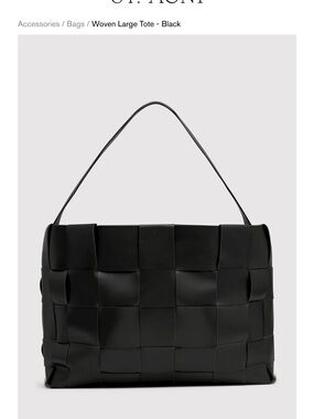 NWT - St. Agni Large Woven Tote - Black